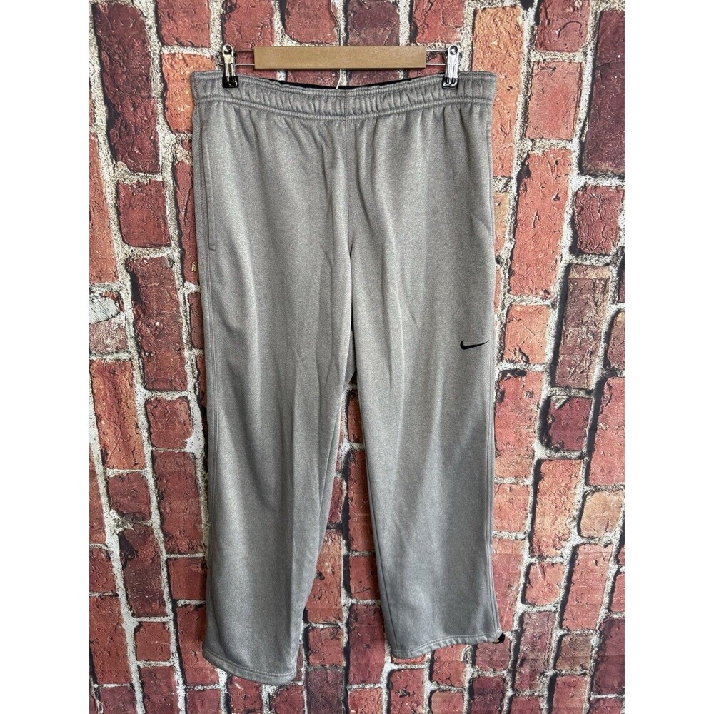 Nike Therma Fit Mens Gray Jogger Sweatpants w/ Drawstring Size Large 379431